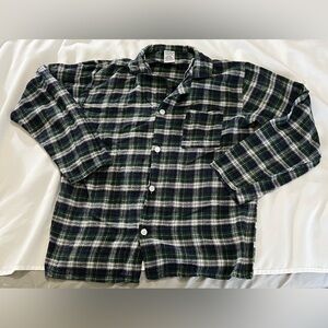 Seven apparel men’s lounge Plaid Button-Up Shirt (large) 100% cotton